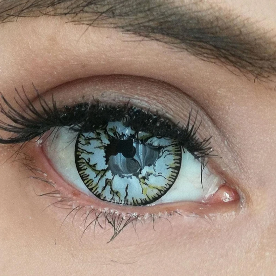 Cosplay Grey crack Gray  Colored Contact Lenses