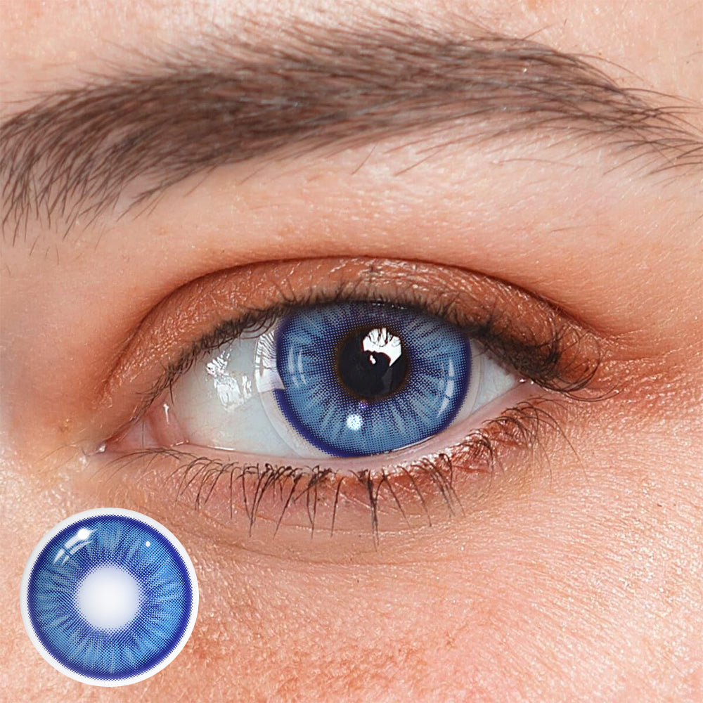 Amaretto Blue Prescription Colored Contact Lenses