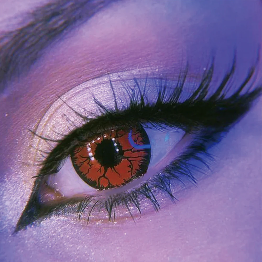 Cosplay Crack Red Prescription Colored Contact Lenses