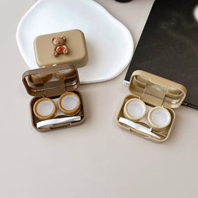 Cute Bear Pupil Colored Contact Lens Case