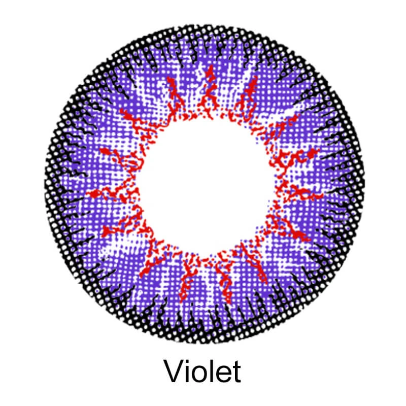 Vega Violet Purple Prescription Colored Contact Lenses