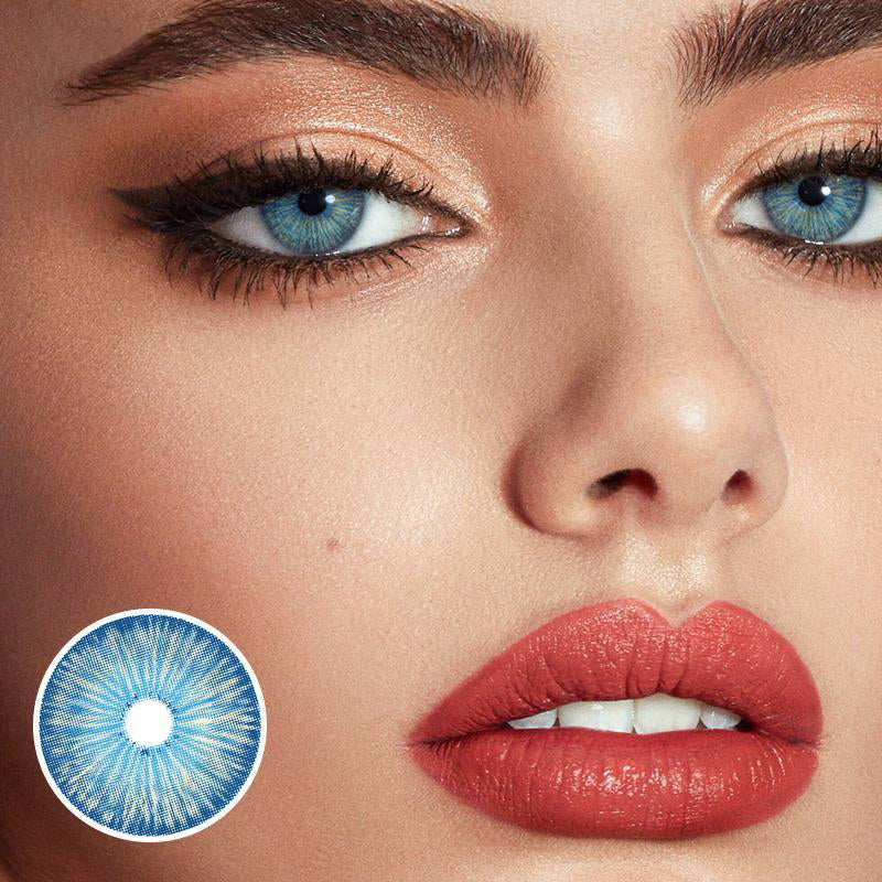 New York Blue Prescription Colored Contact Lenses