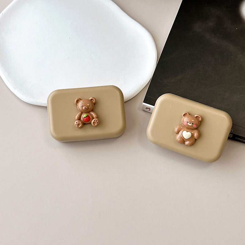 Cute Bear Pupil Colored Contact Lens Case