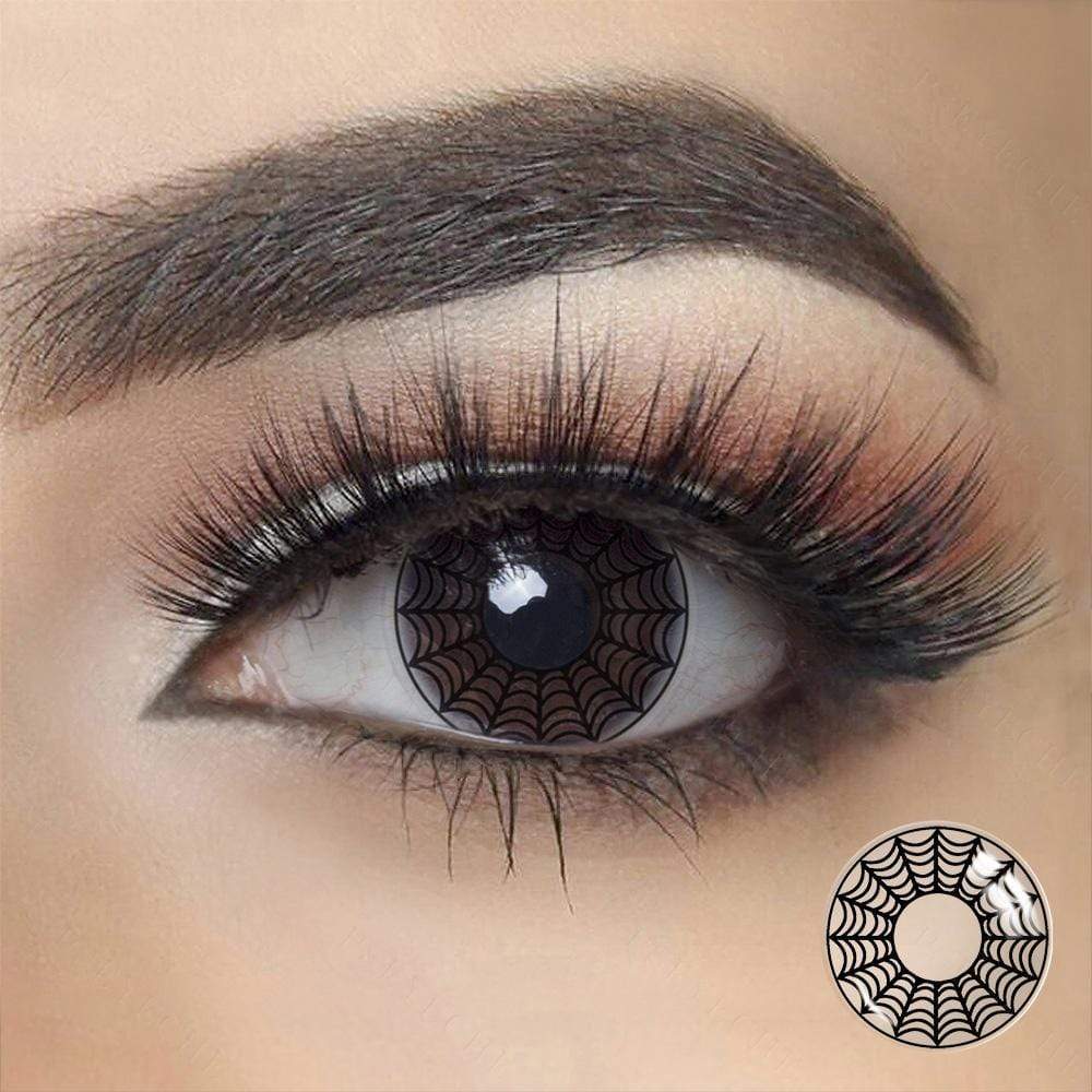 Cosplay Spider Black Colored Contact Lenses