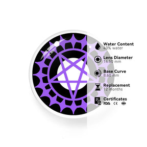 Cosplay Black Butler Covenant Purple Prescription Colored Contact Lenses