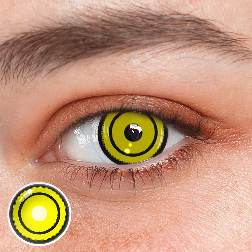 Cosplay Chainsaw Man Makima Yellow Colored Contact Lenses