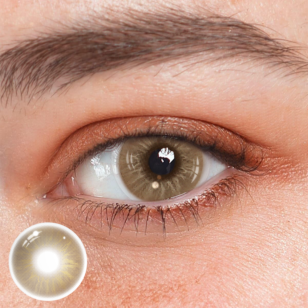Love Story Pea Brown Prescription Colored Contact Lenses