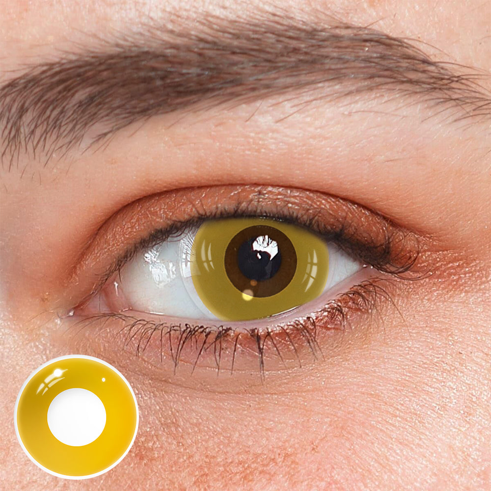 Cosplay Block Orange Colored Contact Lenses