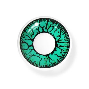 Cosplay Crack Green Colored Contact Lenses