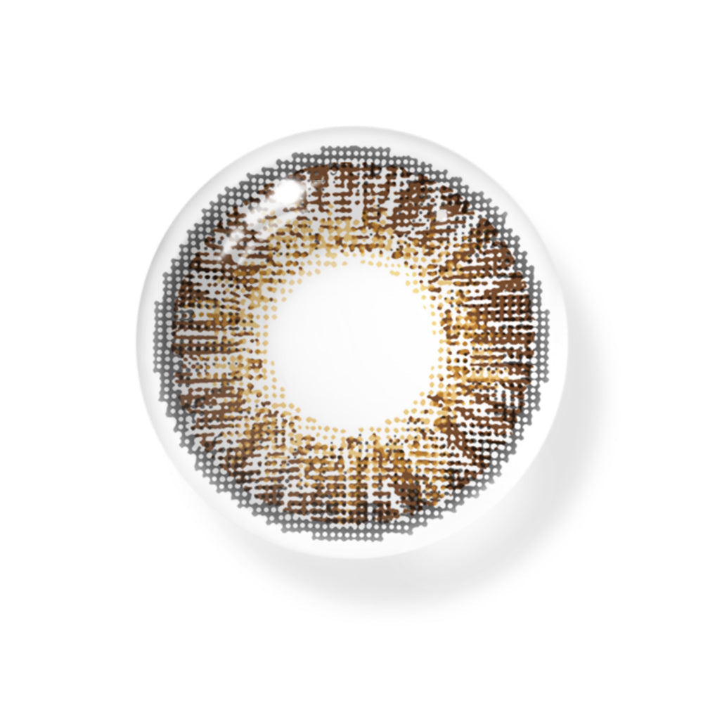 New 3-Tone Hazel Brown Prescription Colored Contact Lenses