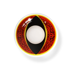 Cosplay Cat Eye Leopard Red Colored Contact Lenses