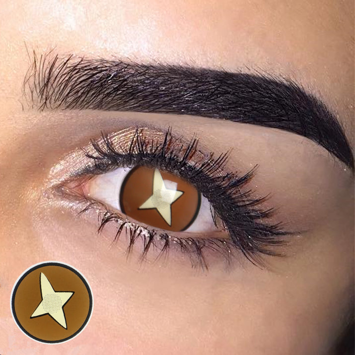 Cosplay Demon Slayer Kinoko Brown Colored Contact Lenses
