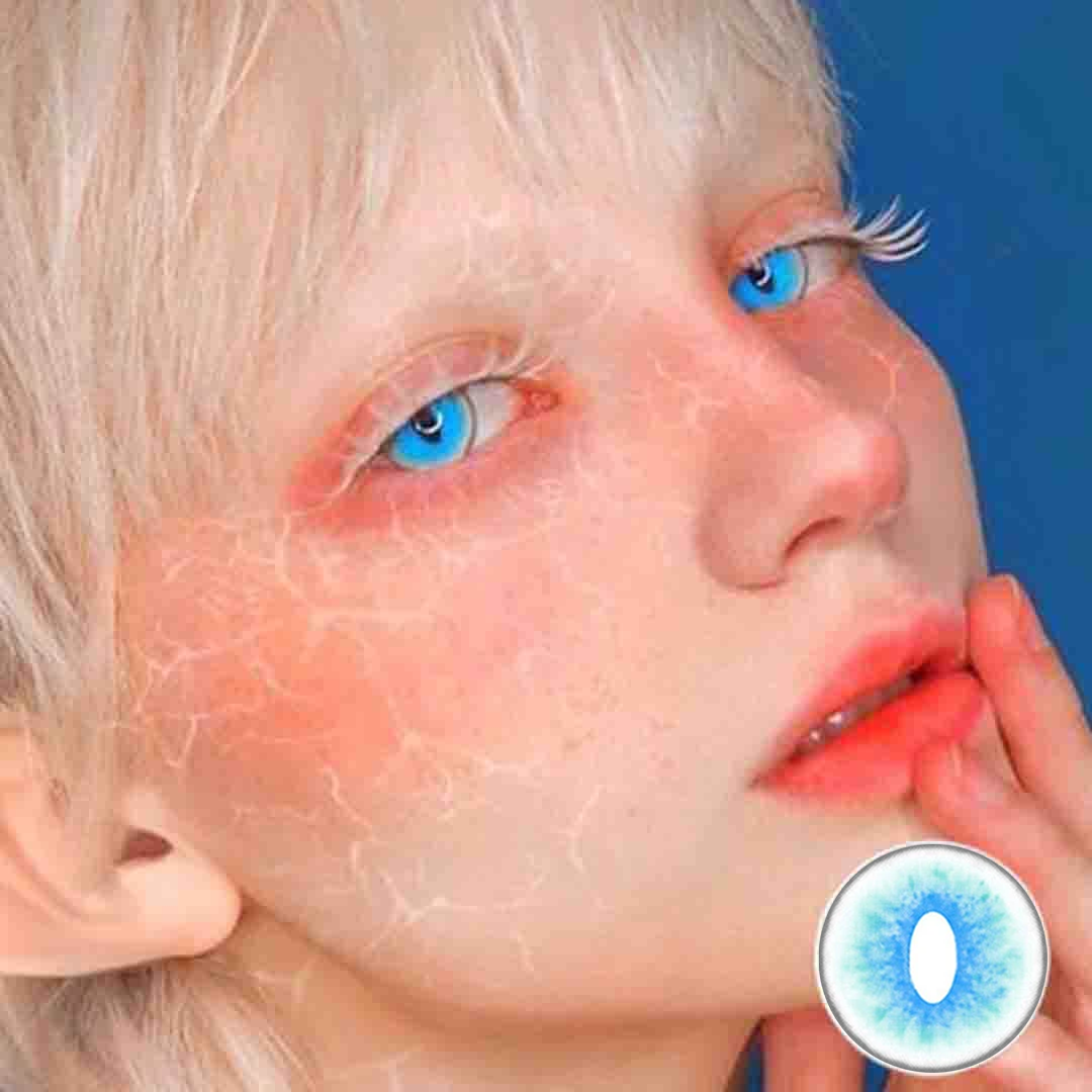 Cosplay Ragdoll Cat Blue Colored Contact Lenses